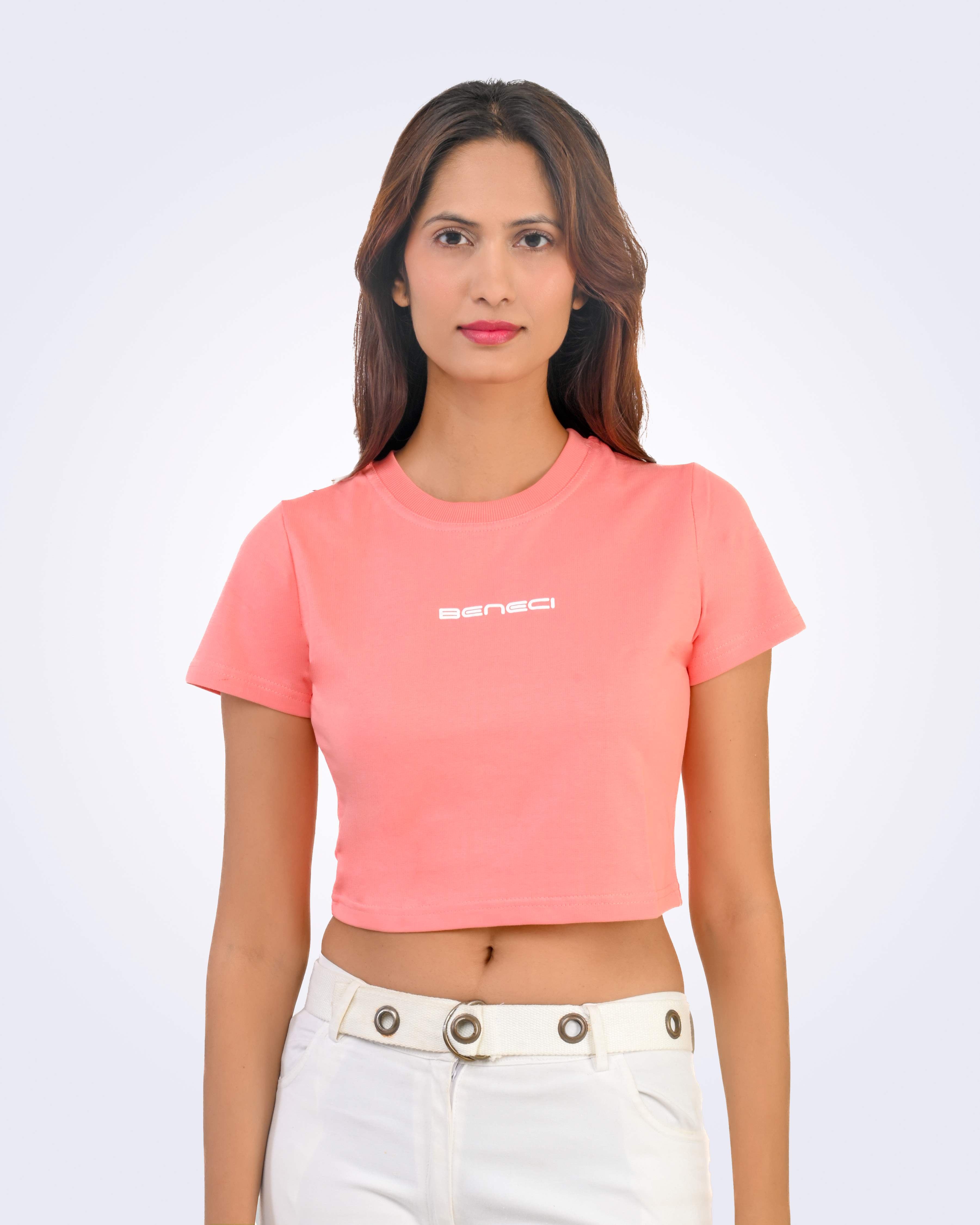 PEACH CROP TOP