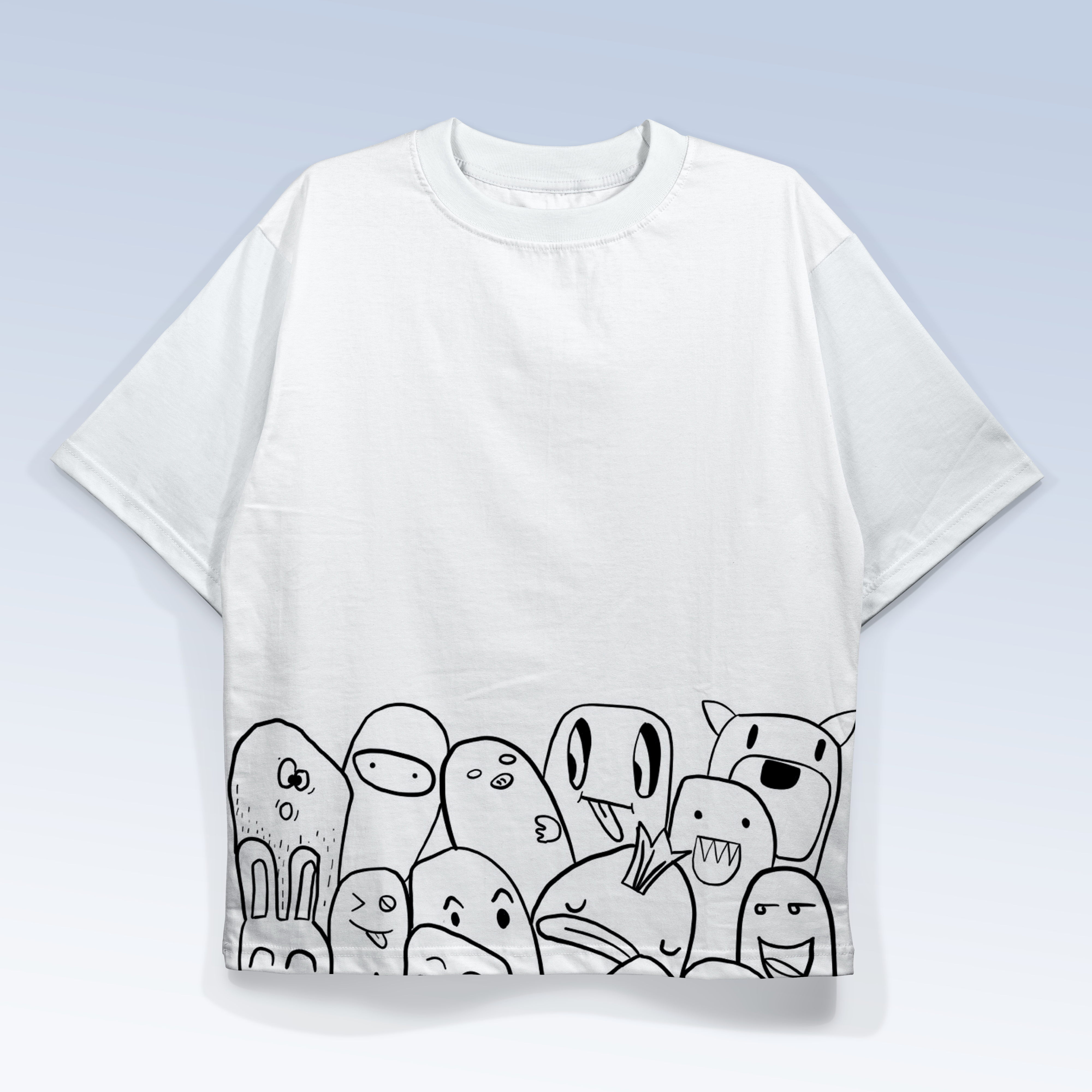 WHITE PRINTED T-SHIRT