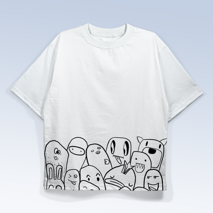 WHITE PRINTED T-SHIRT